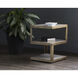 Rubix 23.5 X 18 inch Grey / Antique Brass End Table